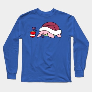 Turtle Eating a Flower Long Sleeve T-Shirt